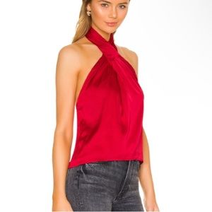 Superdown Amerie Pleated Halter Top